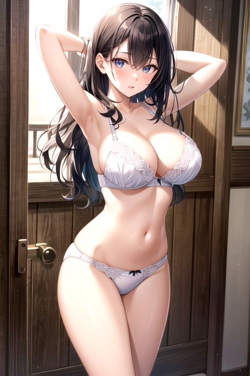 Big Boobs, Shows Panties, White Panties And BraAI 포르노