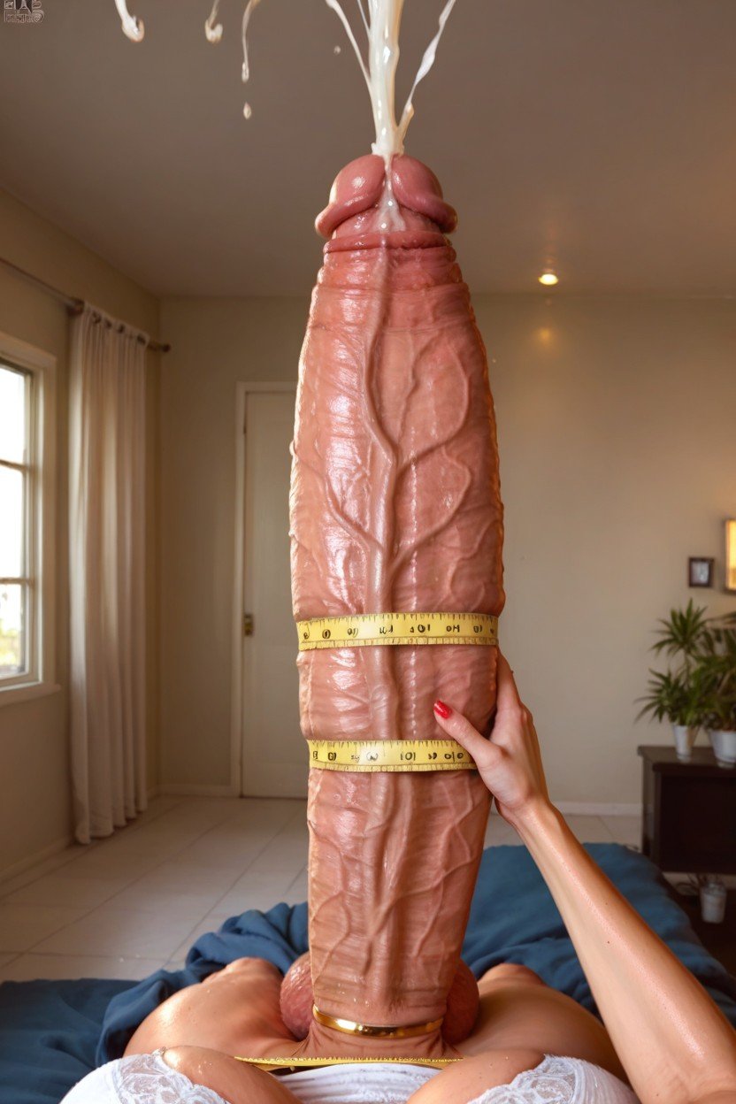 Gargantian Cock Reaching Ceiling, Fat, Unstoppable Body Growth AI Gay Porn