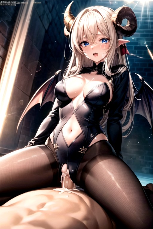 Scared, Crotch Cutout, Covered In SemenPorno AI Hentai