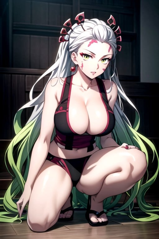 Decote, Daki Demon Form (demon Slayer) Pornografia de IA