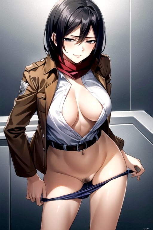 Poitrine Arrondie, Mikasa Ackerman (attack On Titan), MuscléPorno IA