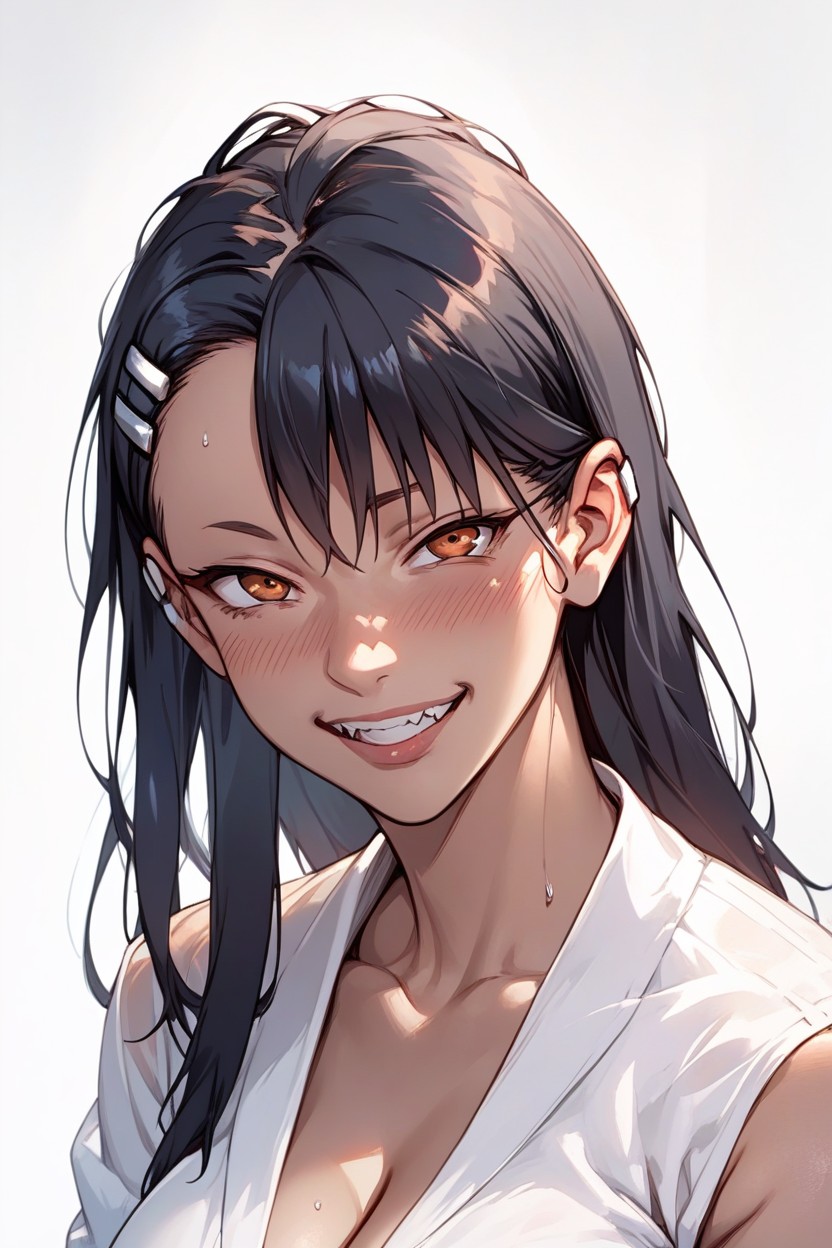 Nagatoro, Front View, Completly White BackgroundAI黄片