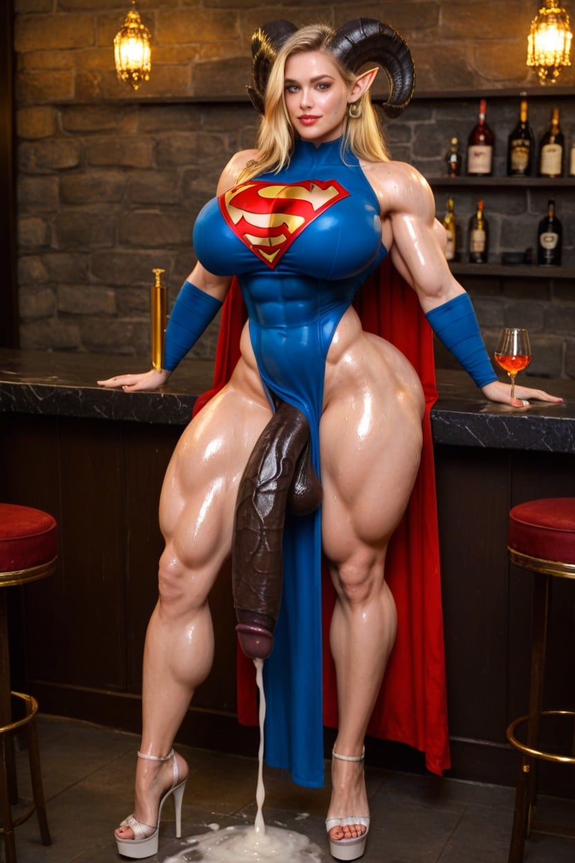 Ft Tall, Flaccid Black Cock, Round Fat Black Testicles Shemale AI Porn