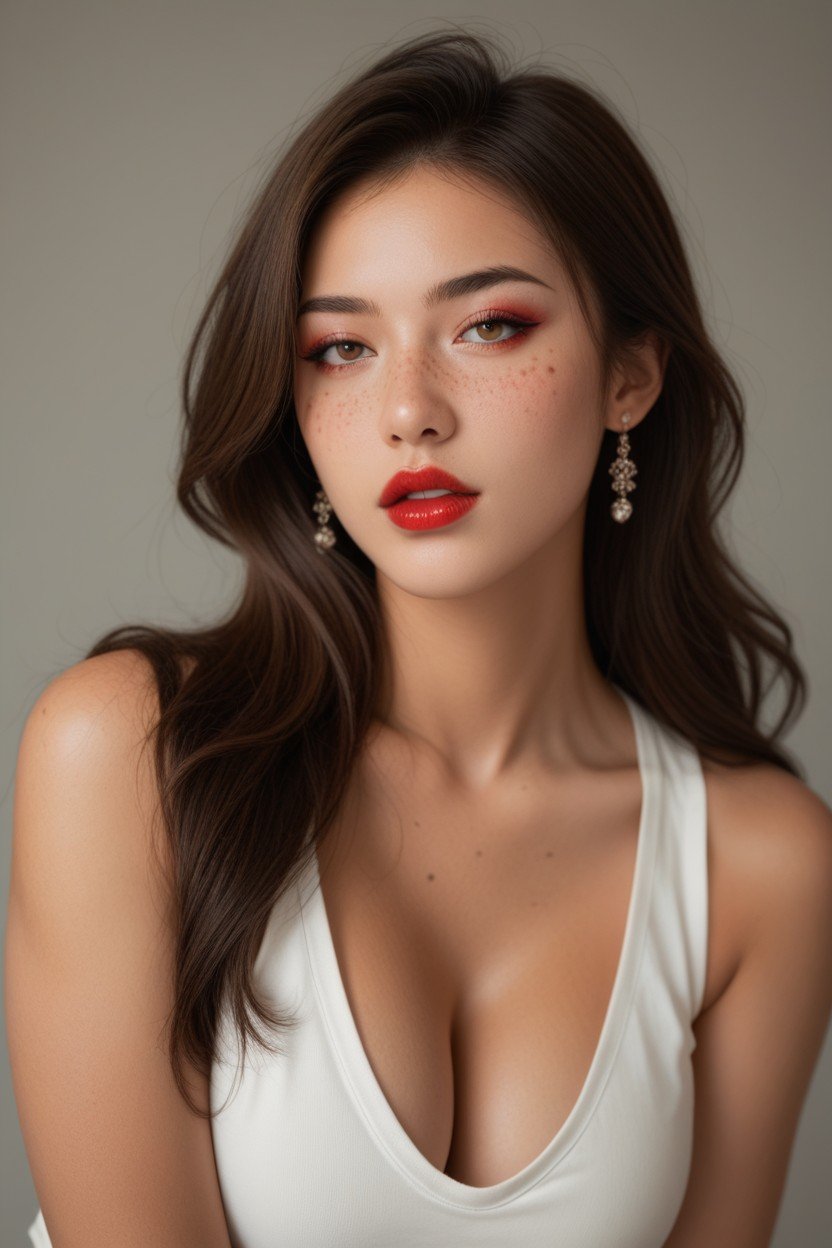 Full Lips, Brunette, Freckles퍼리 AI 포르노