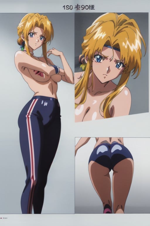 90s Style , Thong, Front View AI Porn