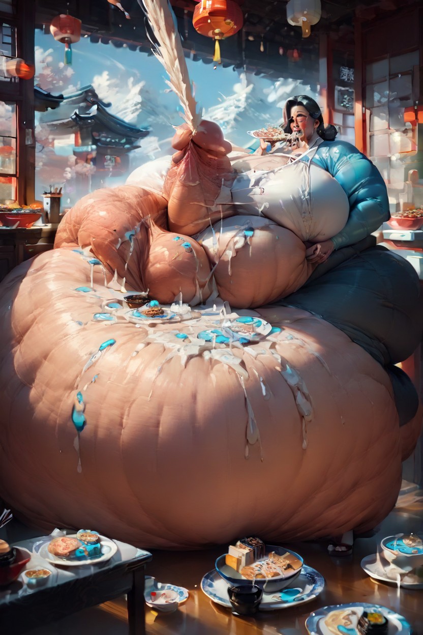 Thick, Wide Hips, Asian Shemale AI Porn