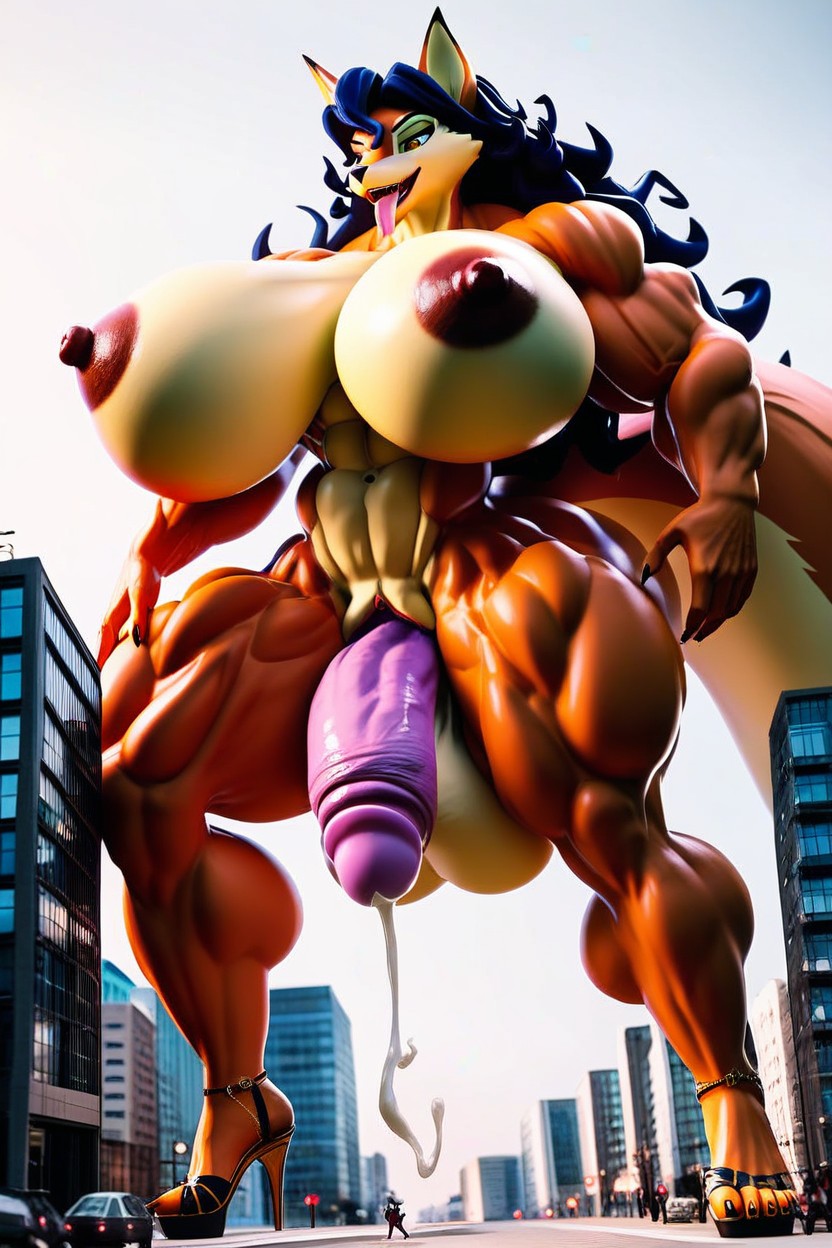 Thicc, Naked, City Furry AI Porn