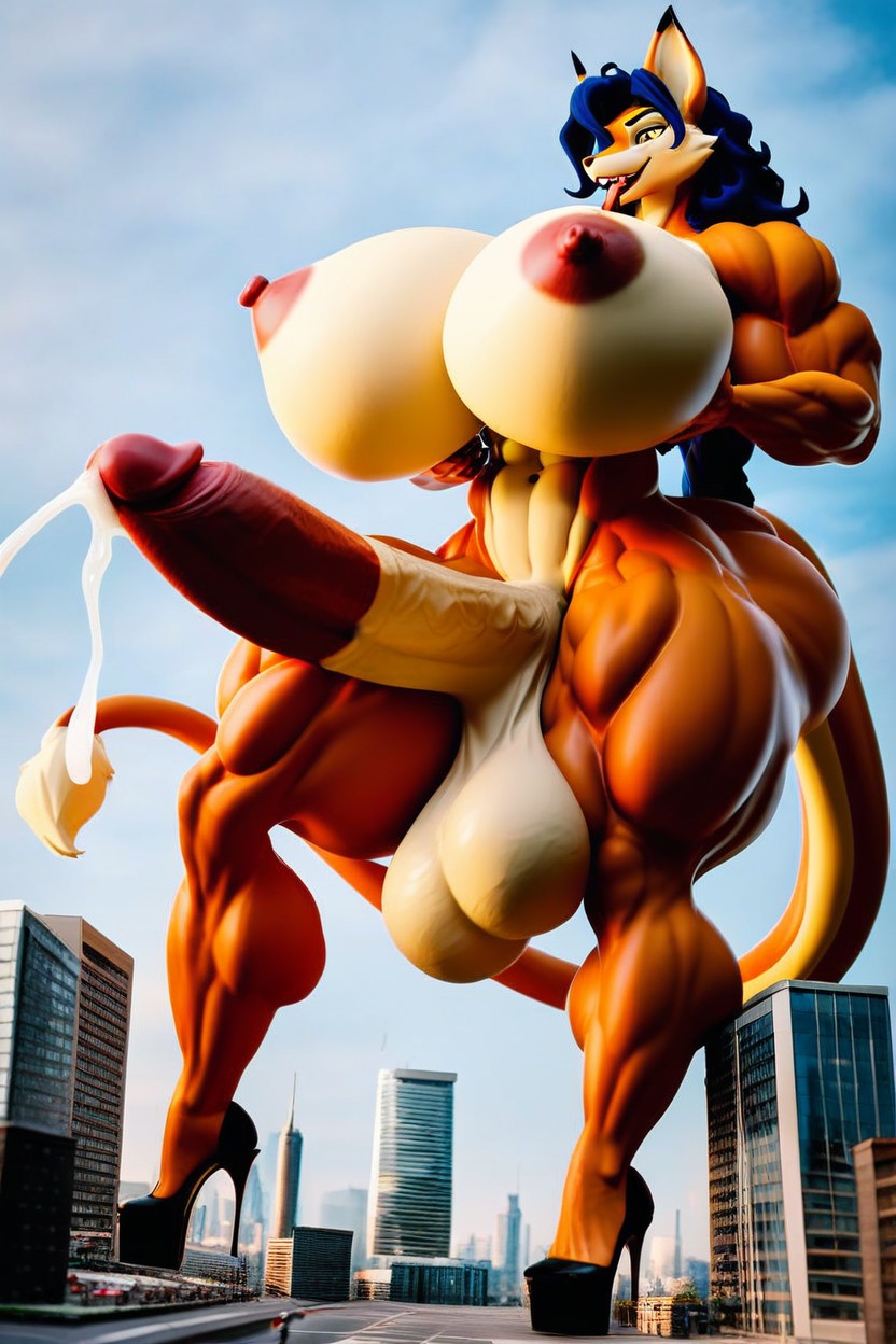 Thick Cock, Gigantic, Cum Furry AI Porn