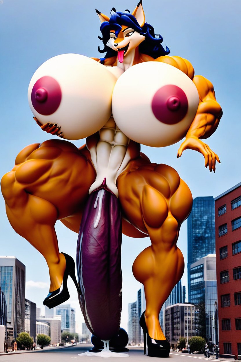 Breast Expansion, Thick Thighs, Gigantic Furry AI Porn