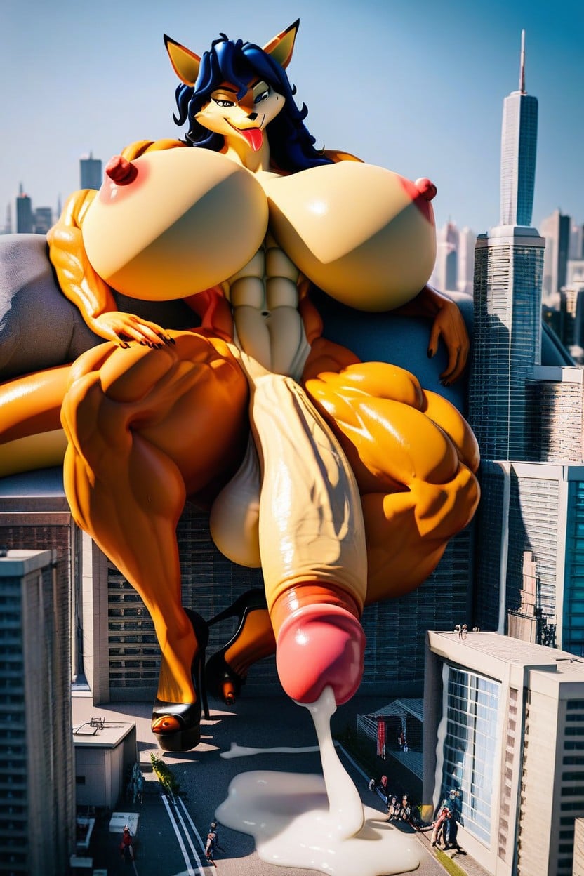 Giantess, Huge Cock, Thick Cock Furry AI Porn