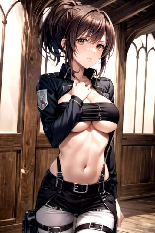 Elbow Bra, Underboob, Sasha Braus (attack On Titan) Hentai IA pornografia