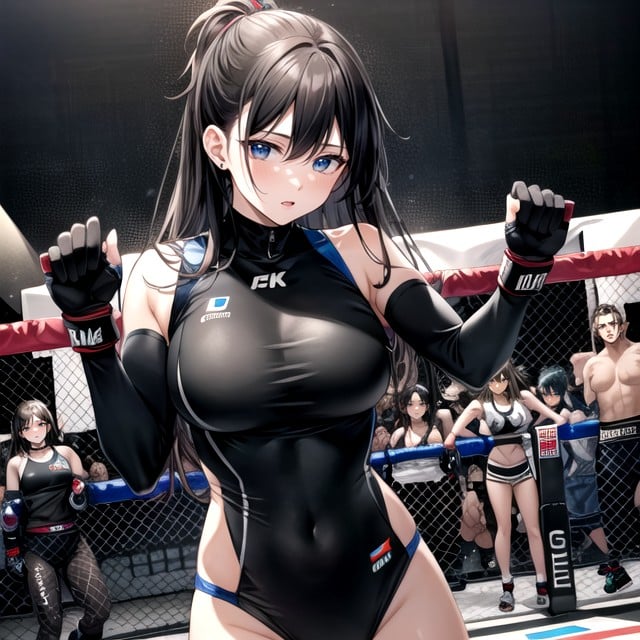 Mma Gear, Wrestling, 손가락 없는 장갑AI 포르노