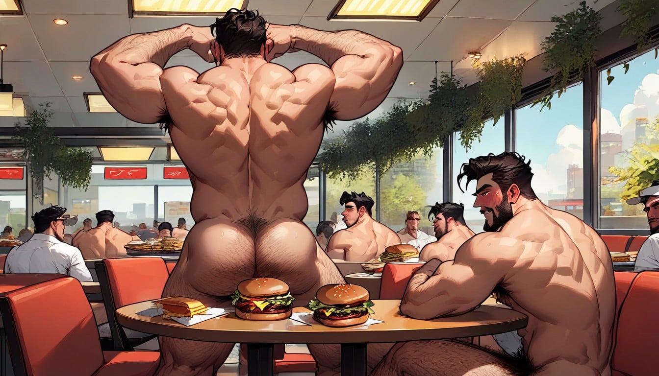 Naked Fry Cook, Hair Color, Hairy Ass AI Gay Porn