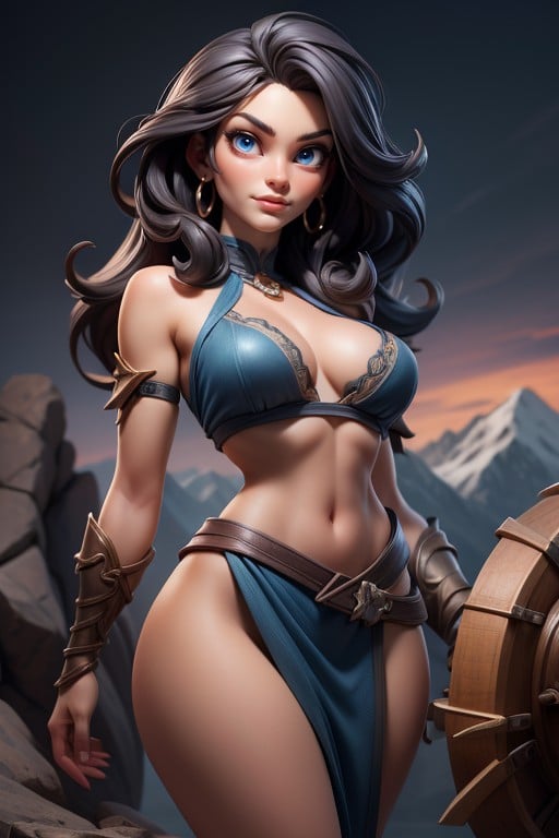 Powerful Body, Metallic Armor Bra, SmugPorno AI