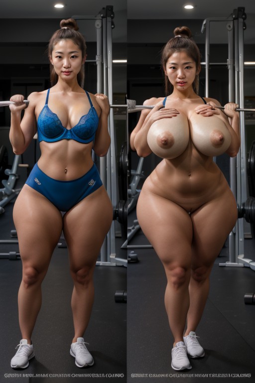 Gym, 20s, Extremely Large Ass AI Porn