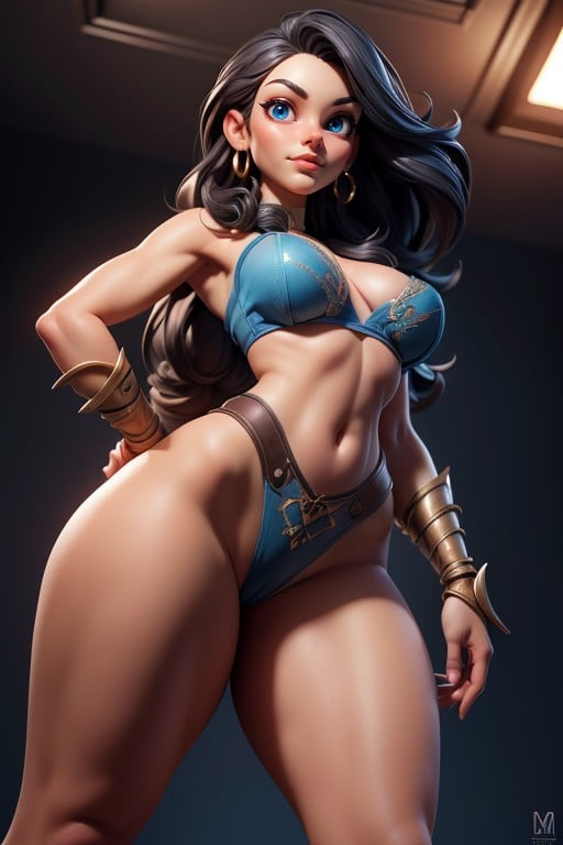 Barbarian Warrior, Large Breast, Thick Thighs AI Porn