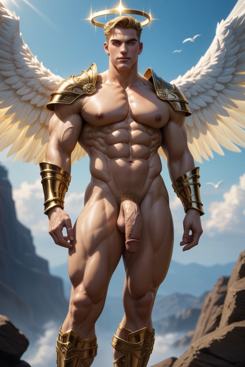 Flaccid Penis, Flying, Muscular Ass AI Gay Porn