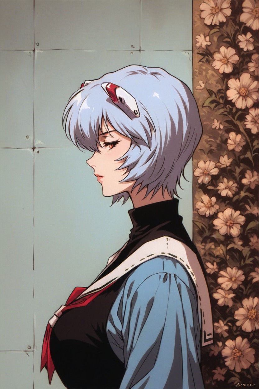 Rei Ayanami, Artstyle Of Mogudan, Huge Breast Shemale AI Porn
