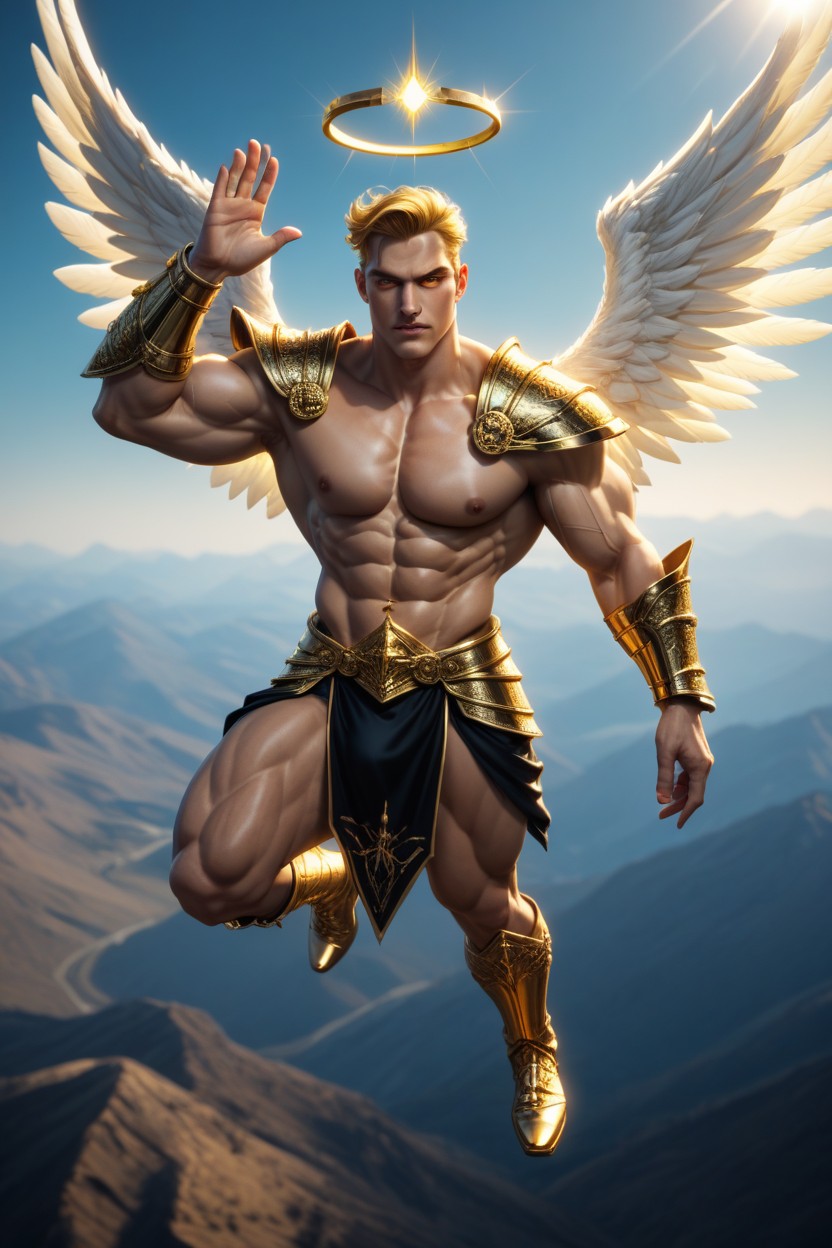 Muscular Ass, Flaccid Penis, In Attack Position AI Gay Porn