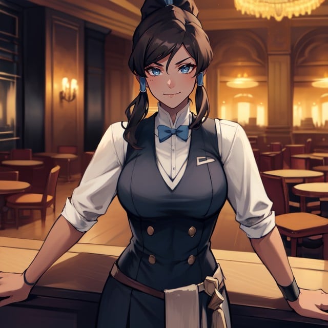 Oriental Industrial Era Noir Setting, Smug Expression, Posing As A Card Dealer At A High-stakes Casino Hentai IA pornografia