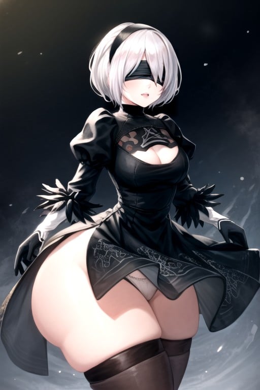 Bbw, Yorha No.2 Type B (nier: Automata), Pechos GrandesPorno IA de transexuales