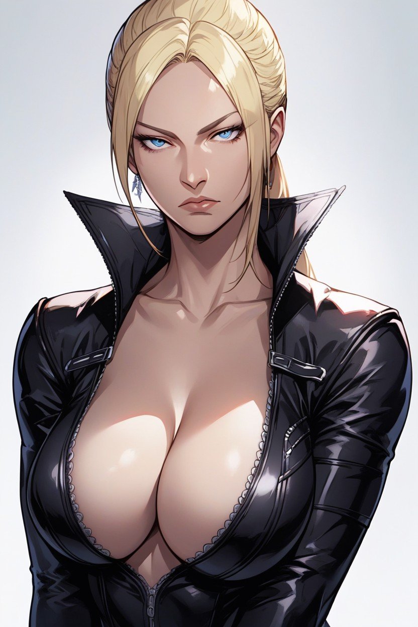 British, Black Leather Body Suit, Big AssPorno IA Hentai