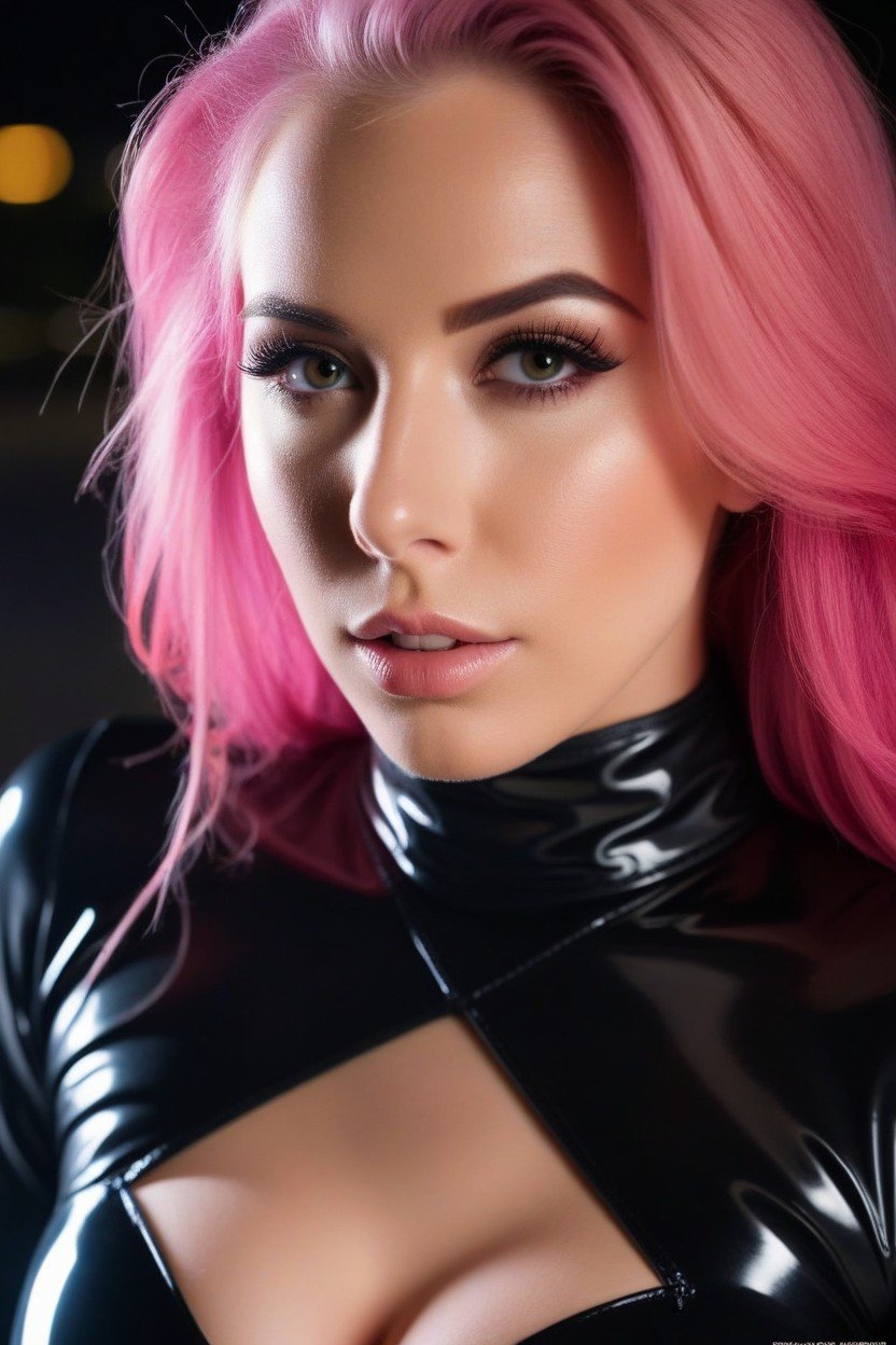 2 People, Close Up, Pink Hair AI Porn