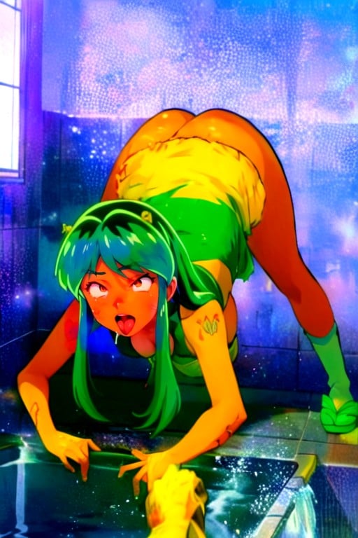 Pelo Verde, Pose De Jack O' Lantern , DelgadaPorno AI Hentai