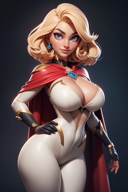 Perfect Body Proportions, Massive Breast, Blue Eyes AI Porn