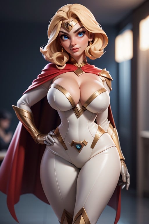 Blue Eyes, Power Womanjustice League, Standing AI Porn