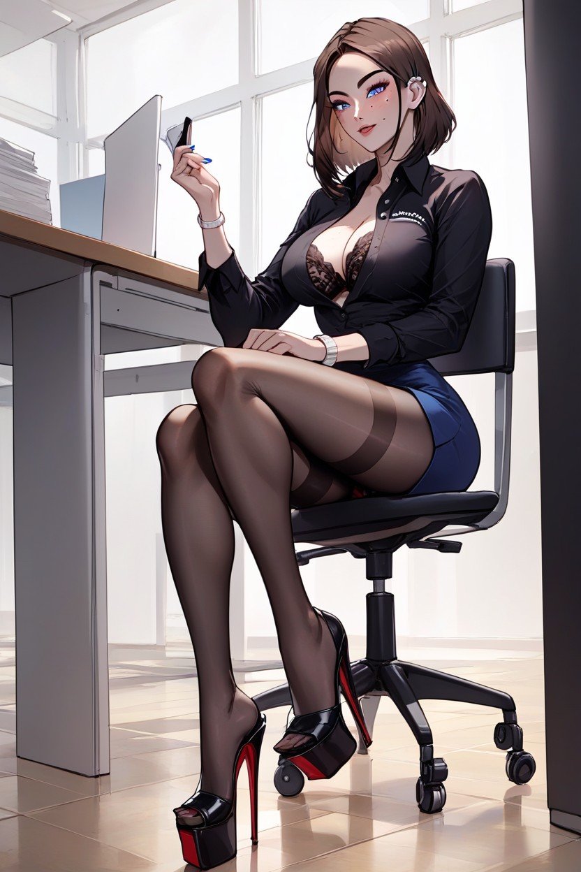 Samsung Sam, Platform High-heels, 블라우스퍼리 AI 포르노