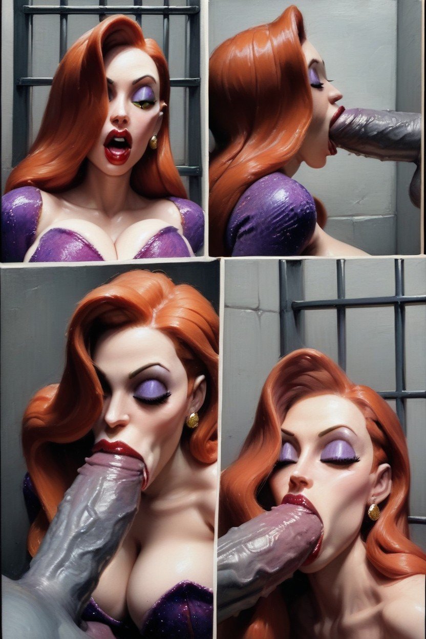 Jessica Rabbit, Huge Sex Monster, Blowjob AI Porn