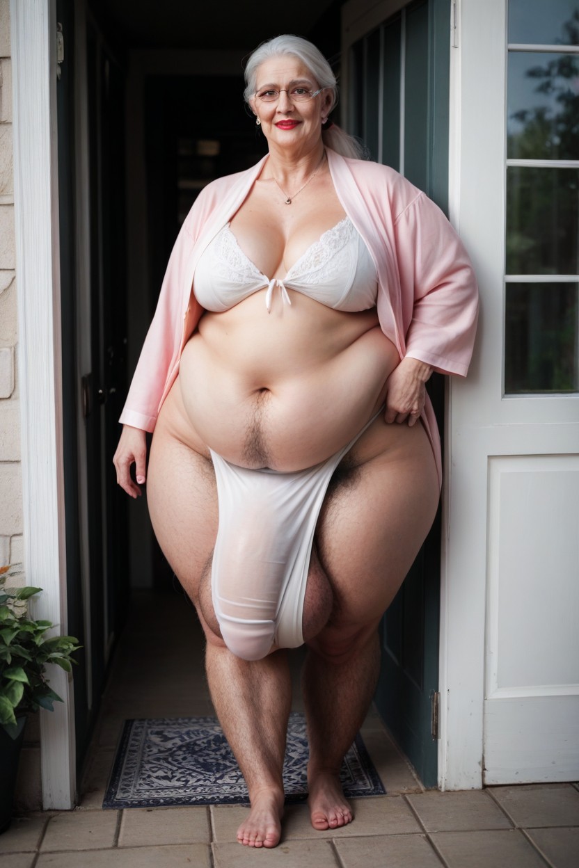 Pale Skin, Extremely Large Ass, Fat Shemale AI Porn