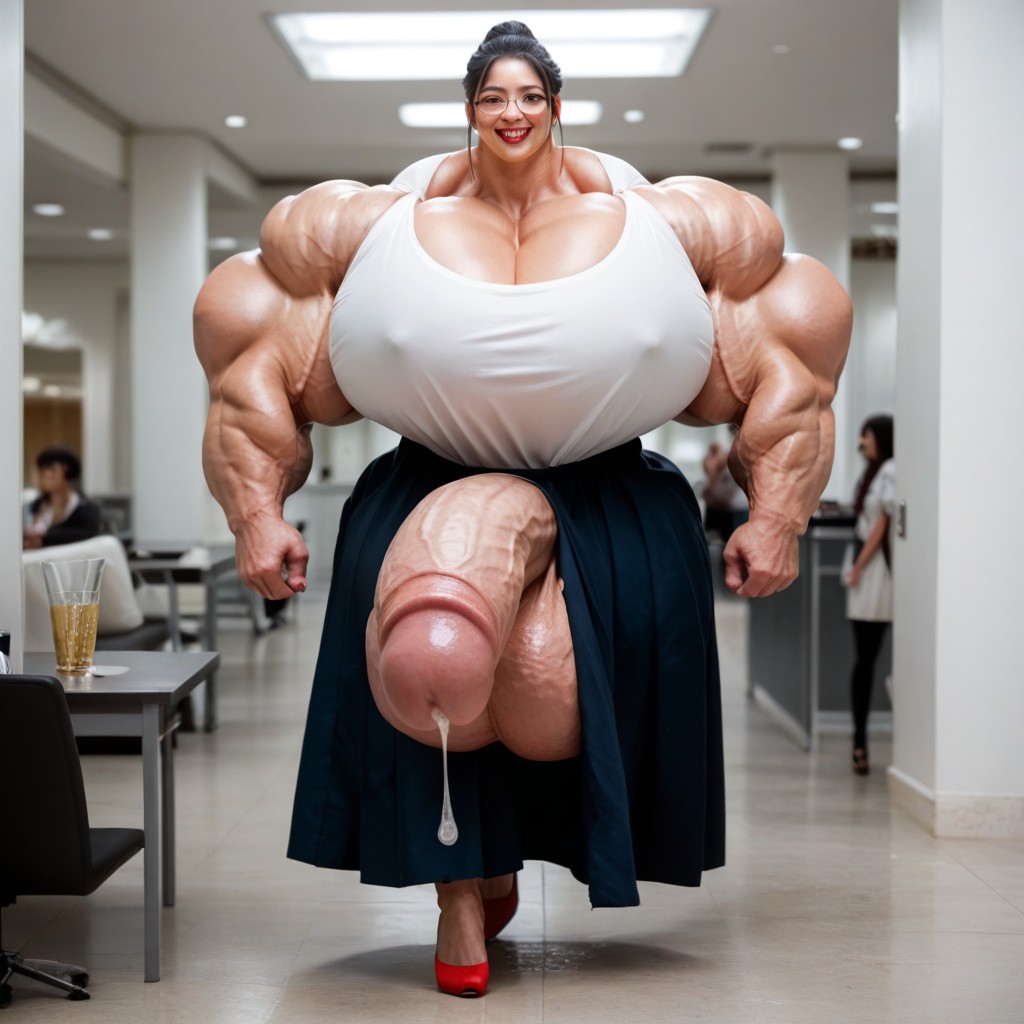 Heels, Long Skirt, Shirt Shemale AI Porn