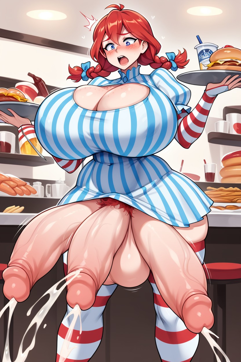 Flared Multi Penis, Wendy's, Gigantic Round BreastsAI黃片