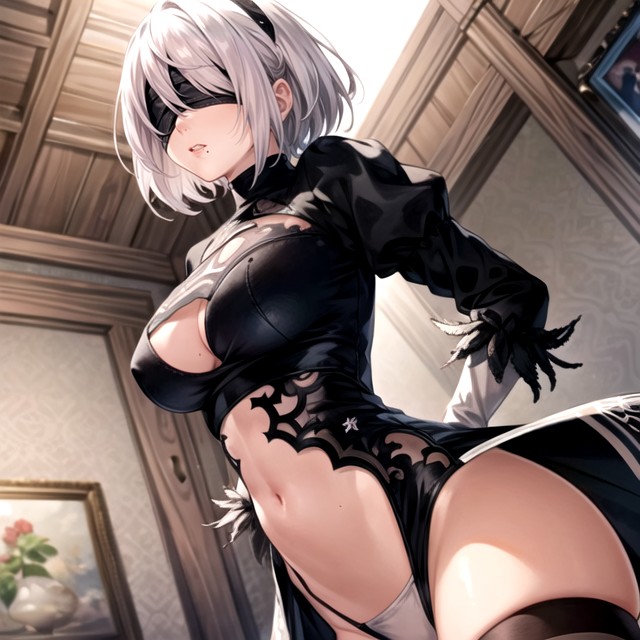 Yorha No.2 Type B (nier: Automata), Muscular, MuscléPorno IA