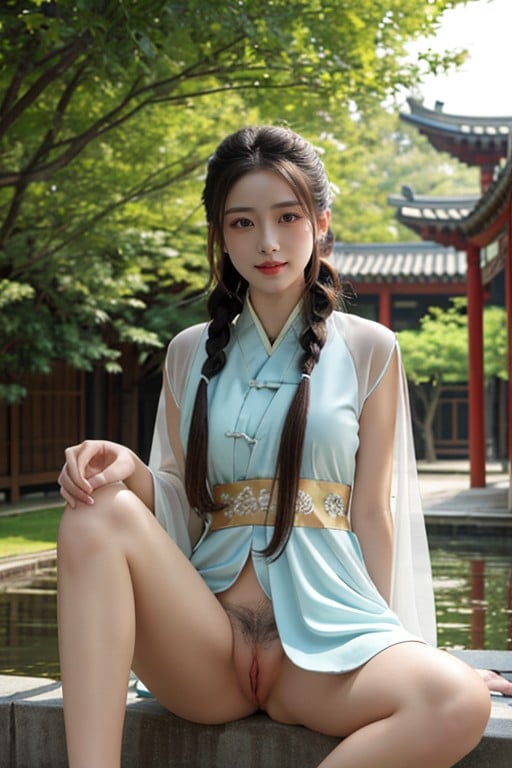 Nu, 18, Hanfu Chinês Pornografia de IA