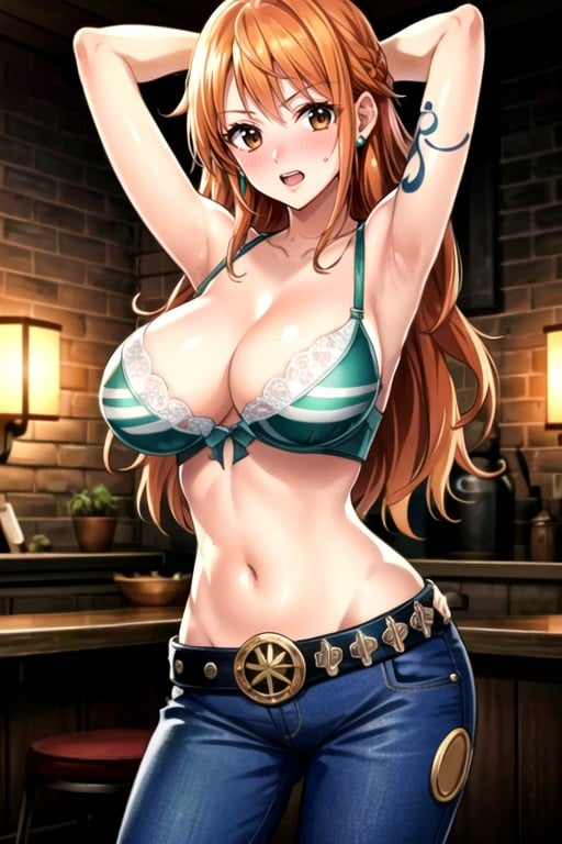 Arms Raised, Nami (one Piece), Braços Levantados Pornografia de IA