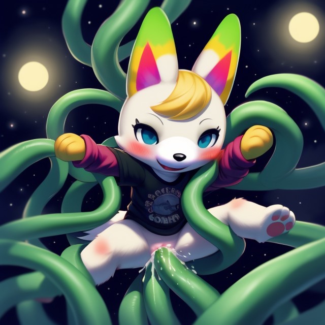 Bottomless, Excessive Cum, Tentacles Furry AI Porn