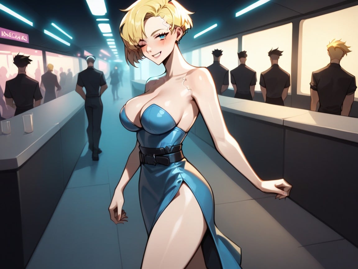 Cyberpunk City Background, Walking, 1 Person AI Porn