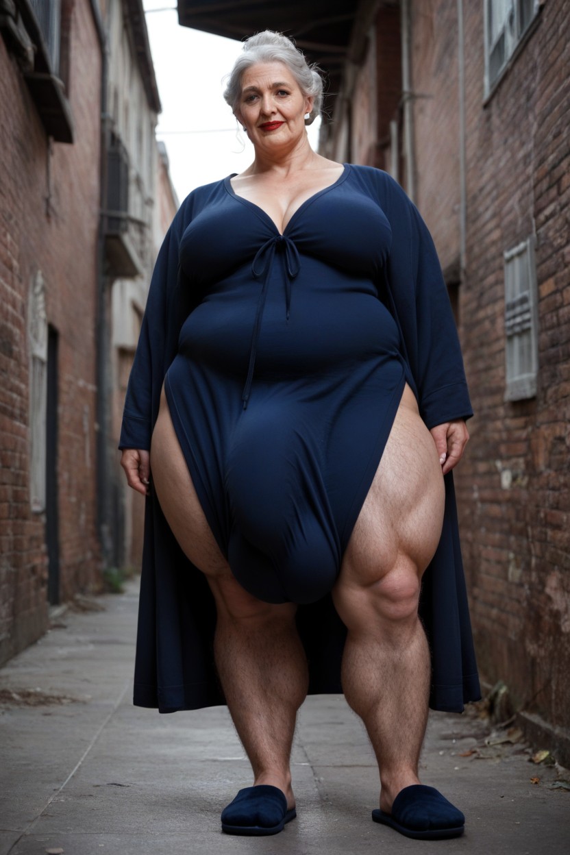 Big Belly, Hairy Shoulders, Gigantic Shemale AI Porn