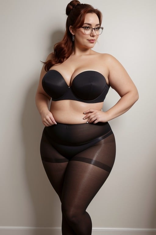 Has Huge Fat Massive Thighs, Natural Breasts, Super Wide Hips AI Porn