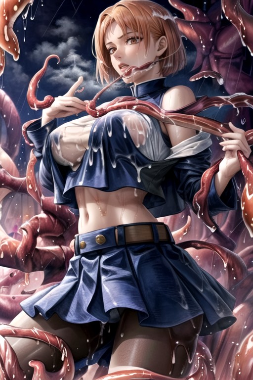 Tentacles, Wet Clothes, Kugisaki Nobara (jujutsu Kaisen) Furry AI Porn