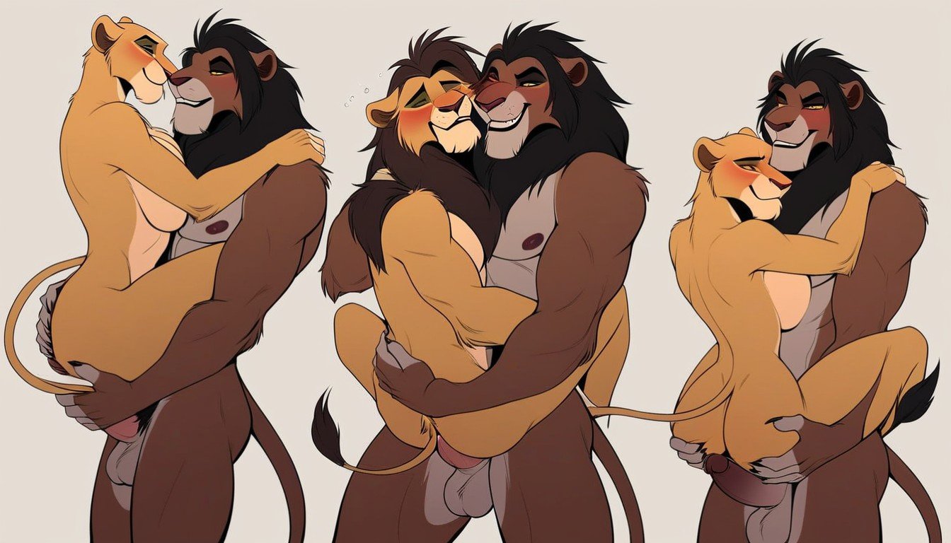 Lion King, León, Sexo En Brazos Furry IA