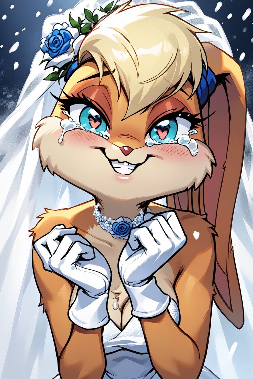 雪が降っている, Wedding Dress, Lola BunnyファーリーAIポルノ