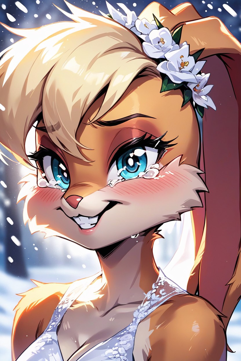 Rétroéclairage, Lola Bunny, Pleurer De JoiePorno IA Furry