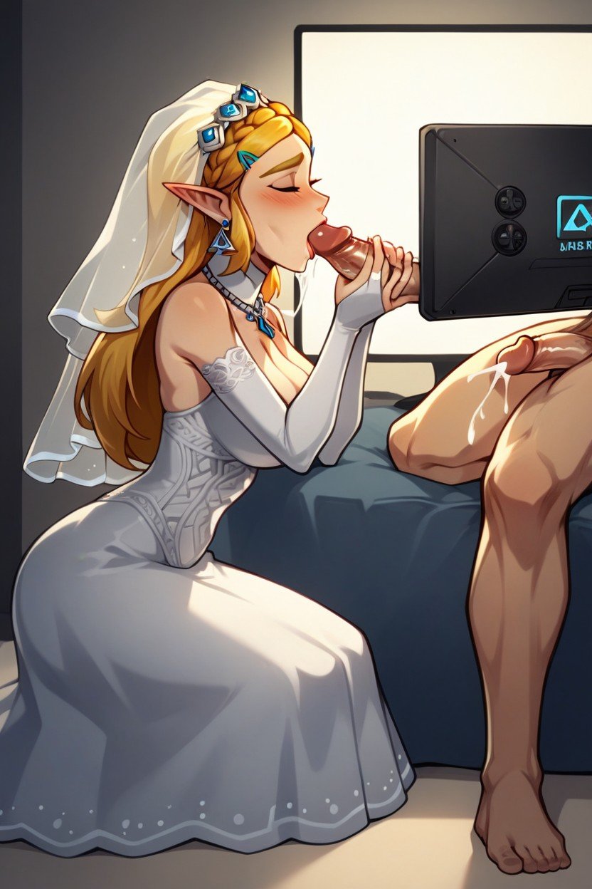 Gamer, Zelda Seals The Deal With Sex, Zelda With Smile Pornografia de IA