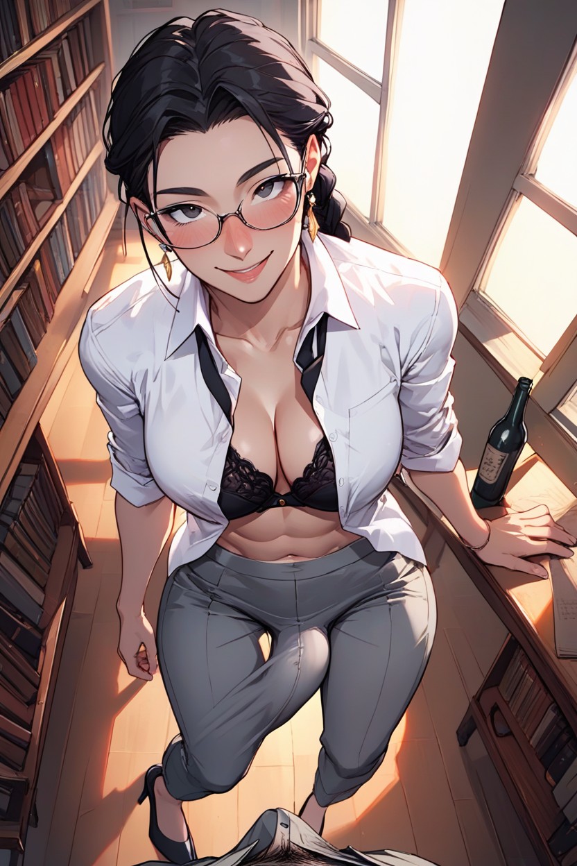 Evening, Looking Viewer, Big Eyes Hentai AI Porn