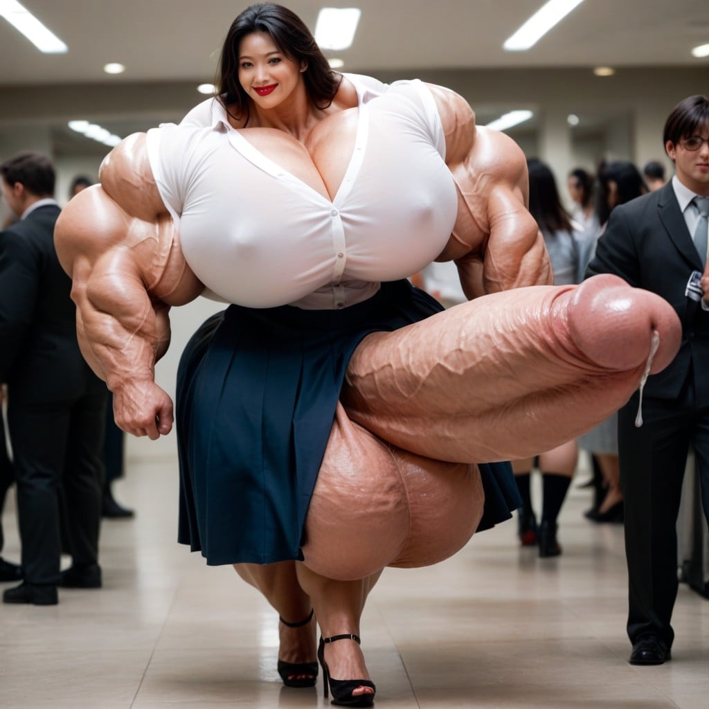 Gigantic, Heels, Hyper Gigantic Penis Shemale AI Porn