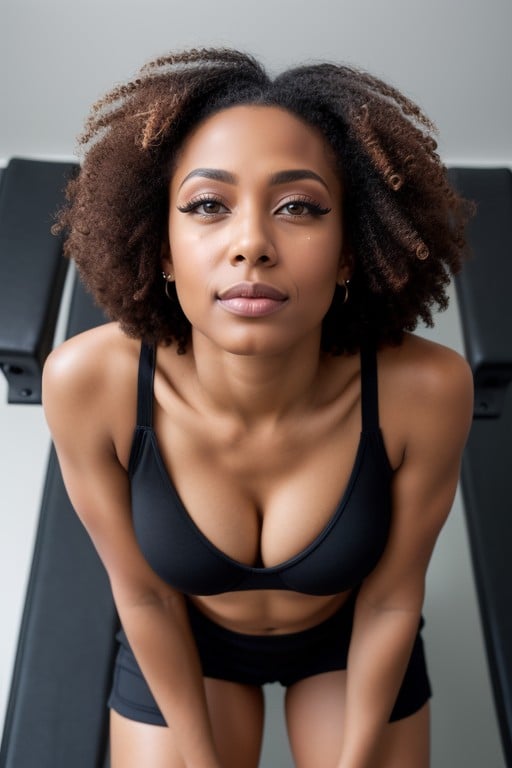 Ebony, Gym, Makeup AI Porn